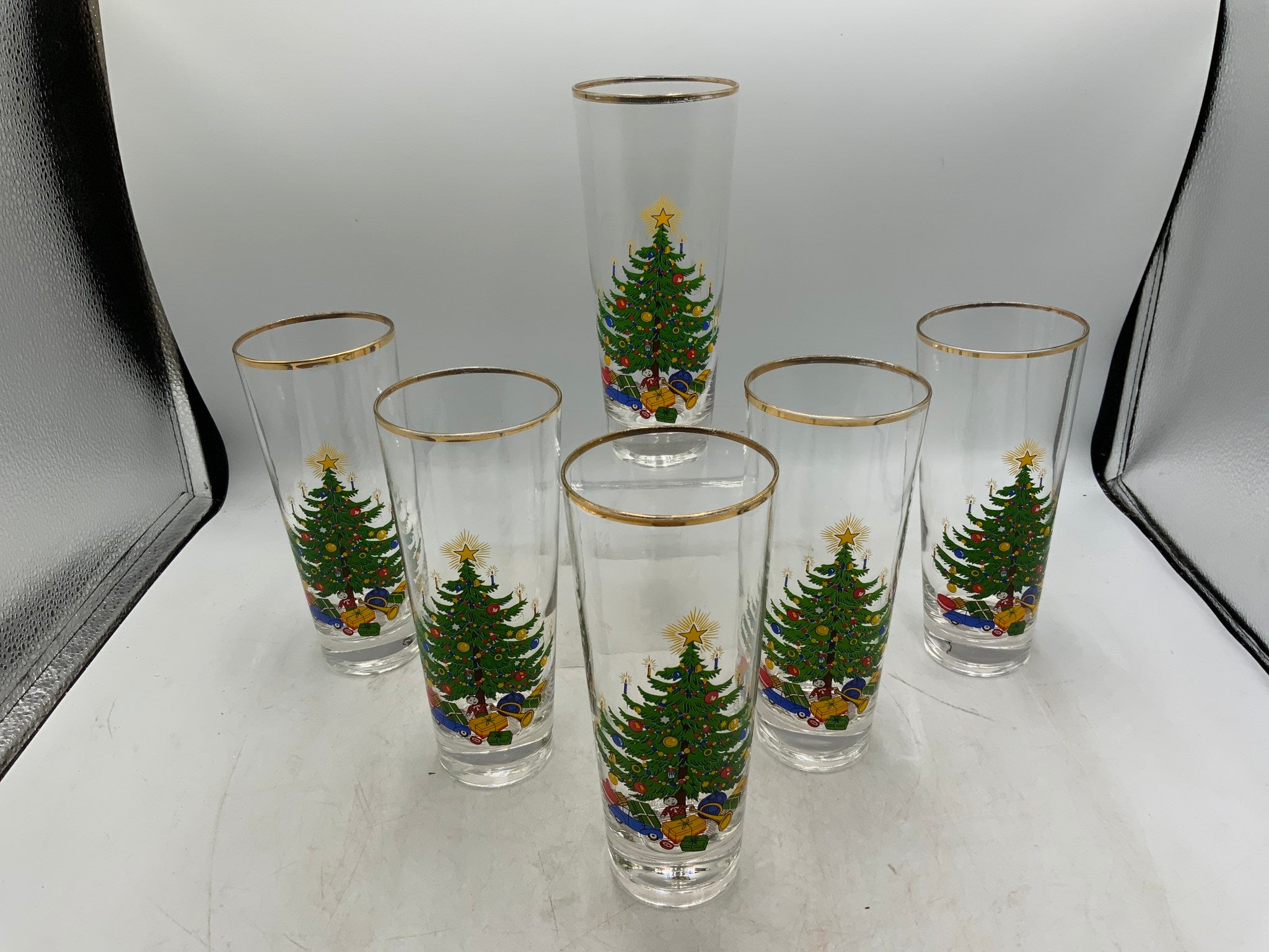 Christmas Tree Glasses - Set of 6